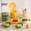 Seasoning Dipping Bowl Stackable Box Set with Chopstick Holder Kitchen Condiment Container for Salt Home Accessory Sugar Pepper Divided Sauce