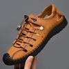 New Business Casual Leather Shoes Hollow Breathable Men's Shoes Soft Sole Soft Surface Shoes Driving Shoes
