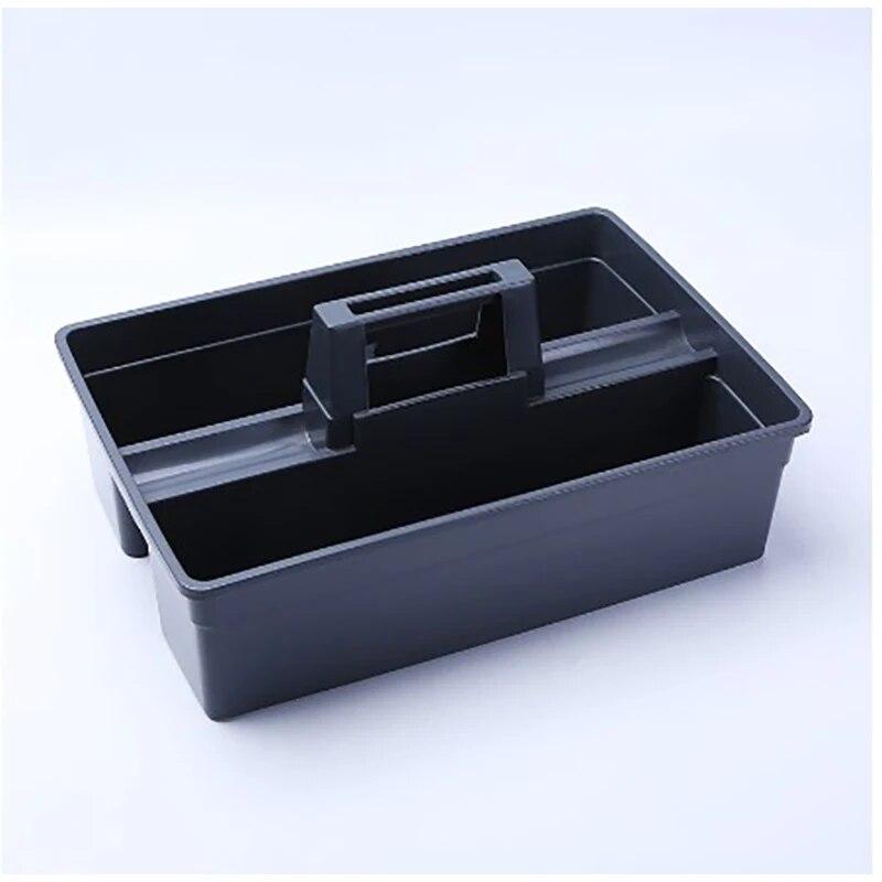 Gray Storage Box Three Compartments Thickened Tool Basket Home Hotel Cleaning Portable Sundry Hospital Plastic Guest Room