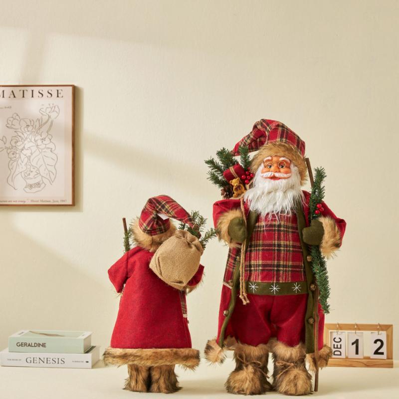 60cm Big Santa Claus Dolls  Xmas Pendants 2025 Merry Christmas Tree Decor for Home Kids Naviidad Presents Noel Gifts Natal