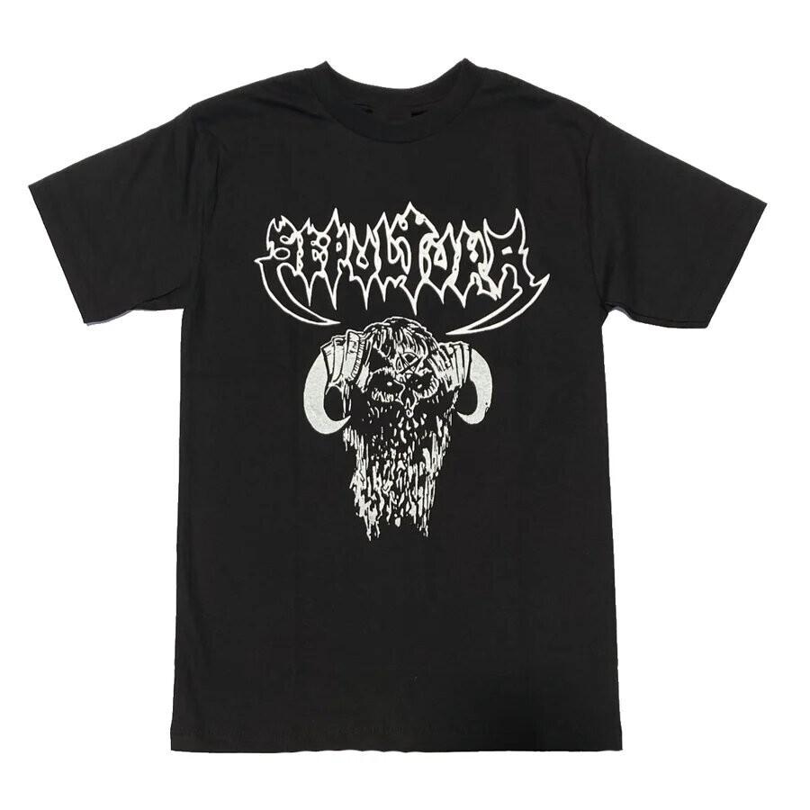 Sepultura Horns T-Shirt, Heavy Black Cotton T-shirt, Size S to 5XL Unisex T-Shirt M