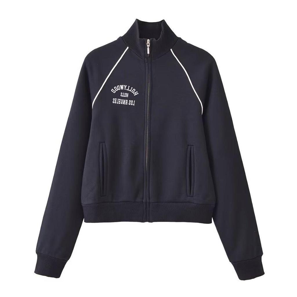 TAOP&ZA Women's Letter Print Velvet Sweatshirt Set - Early Spring Collection