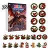 Unique Holiday Presents with Christmas Acrylic 2D Calendar 24Pcs Dragon Advent Ornament Set Tree Hanging