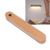 Motion Sensor Light Wooden Wall Mounted Rechargeable Portable LED Night Light for Bedroom Hallway Under Cabinet