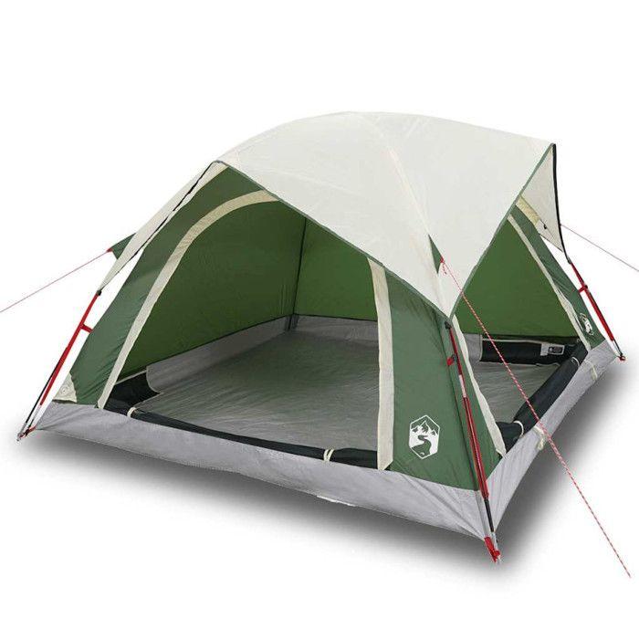 VidaXL Tente de camping de cabine 4 personnes vert imperméable 4009452