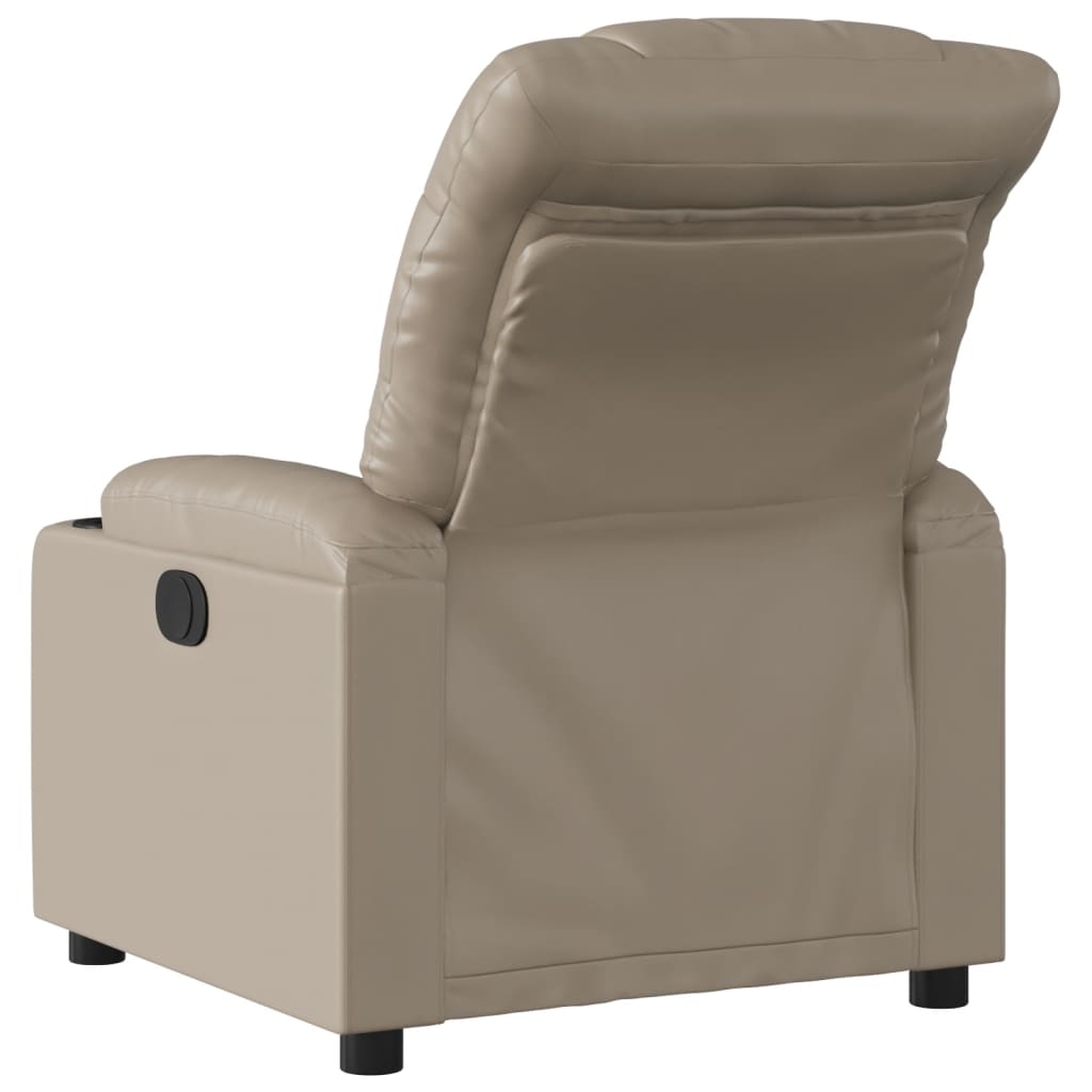 Relax Chair In Cappuccino Brown Artificial Leather