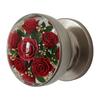 Elegant Clear Flower Door Handle Retro Round Crystals Knob Artistics Bedroom Decoration Nature Styles Home Hardware