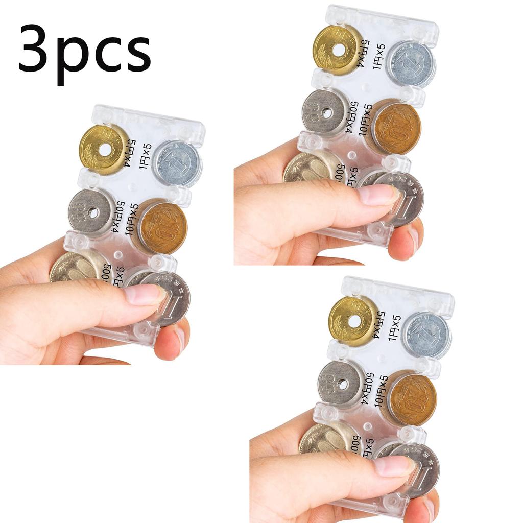 1-3Pcs Coin Dispenser Mini Portable Coin Organizer Multifunctional Coin Classification Clip Holder Purses Plastic Coin Card Case