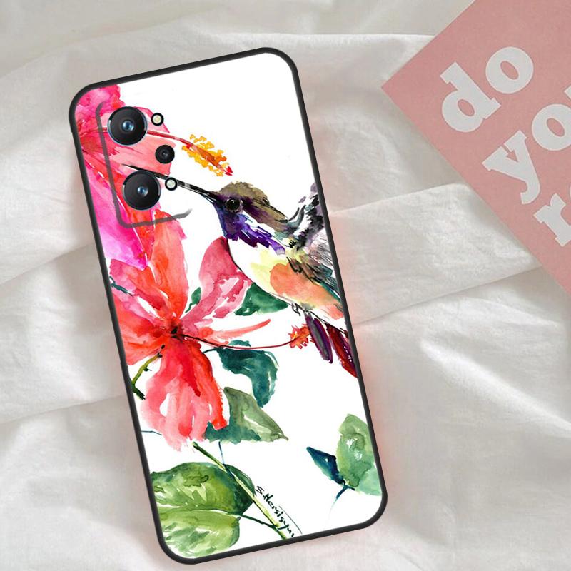 Hummingbird Case For Realme C65 C67 C71 C63 C61 C55 C51 C53 C35 C75 11 12 13 14 15 Pro Plus GT6 GT7 Pro