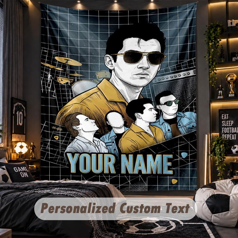 Personalized Wall Tapestry,Arctic Monkeys Custom Printed Name, Fabric Wall Art For Indoor Room Backdrop