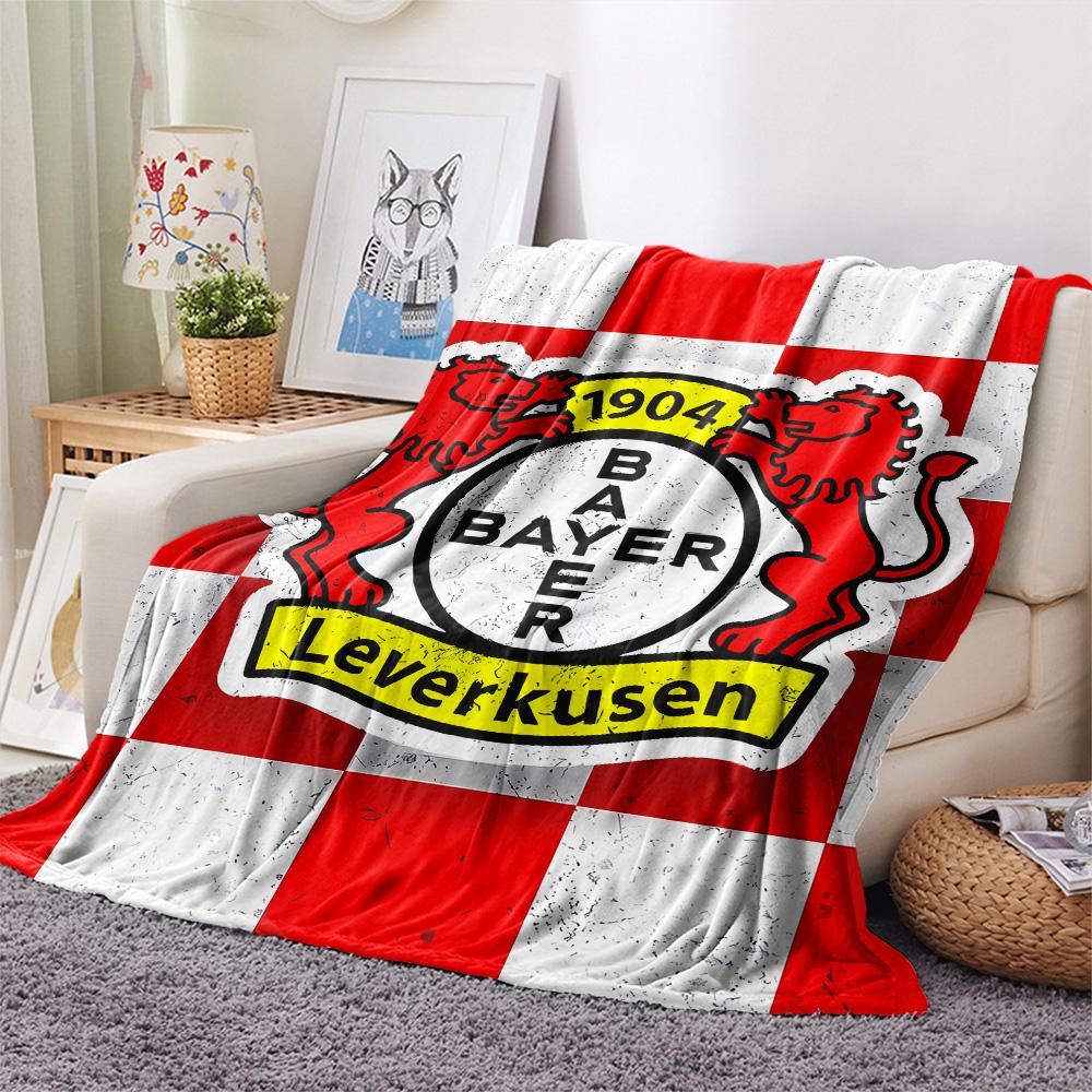 Bayer 04 Leverkusen Print Flannel Blanket, High Quality Comfortable for All Seasons, Home Decor, Warmth and Comfort, Perfect for Christmas Gifts