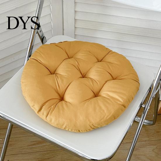 Comfortable Polyester Fiber Seat Mat Chair Cushion with Straps, Square Round Soft Pad, Solid Color Pad for Household Chairs Non-slip Office