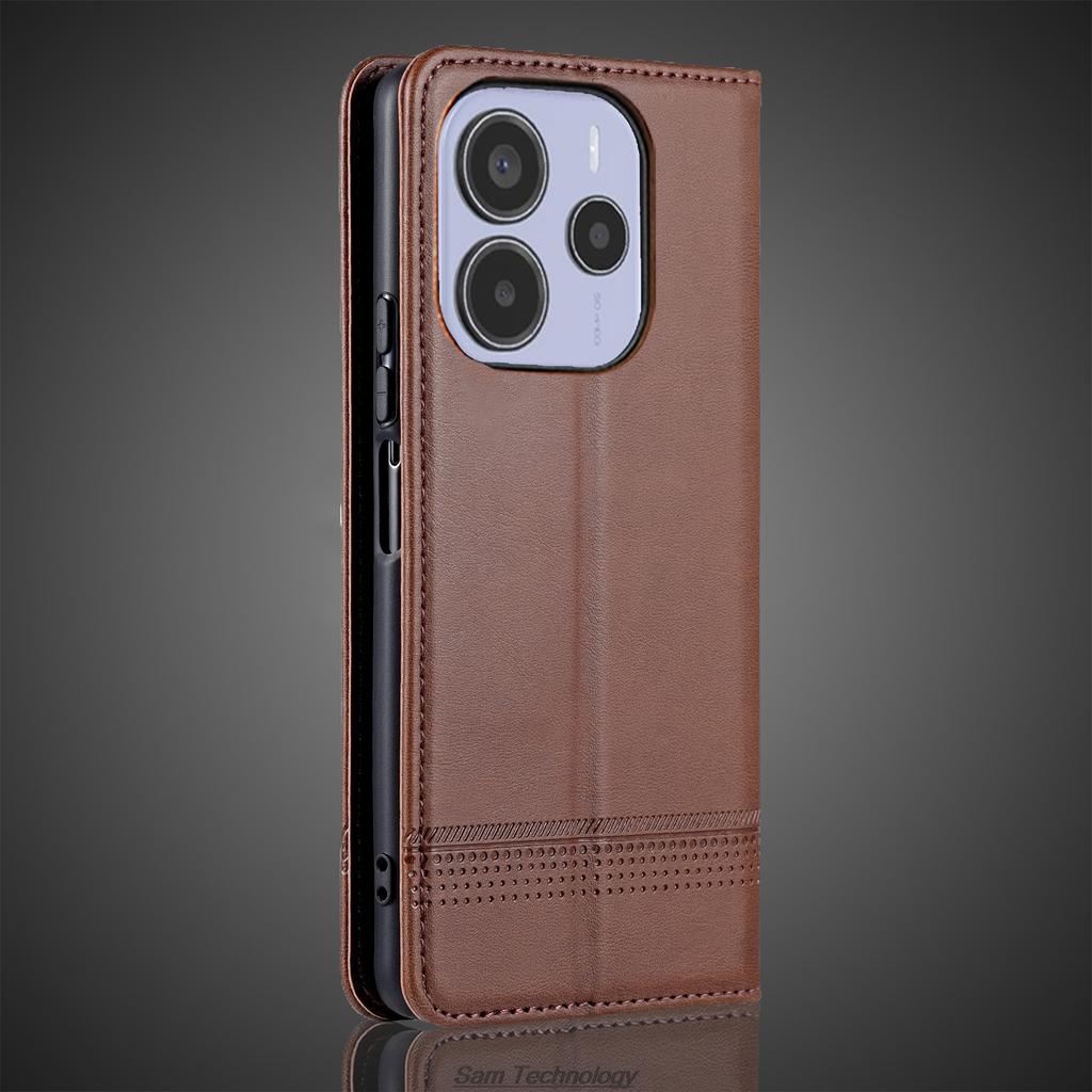 Magnetische Adsorption Leder Passgenaue Hülle für Xiaomi Redmi Note 14 5G Global EUR RUS Klapphülle Schutzhülle Capa Fundas Coque