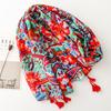 Ladies Fashion Autumn Aztec Paisley Floral Tassel Viscose Scarf High Quality Print Shawls and Wraps Thick Muslim Hijab 180*90Cm