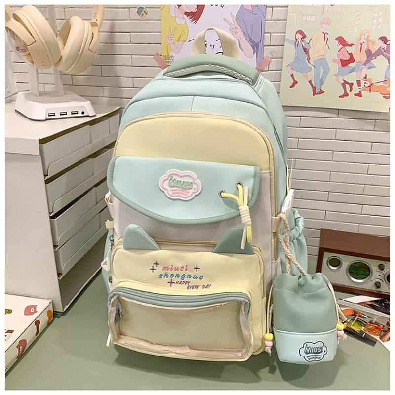 The New High-value Schoolbag, the College Style Is Fresh, Sweet and Transparent, and the Lightweight Backpack for Junior High School Students