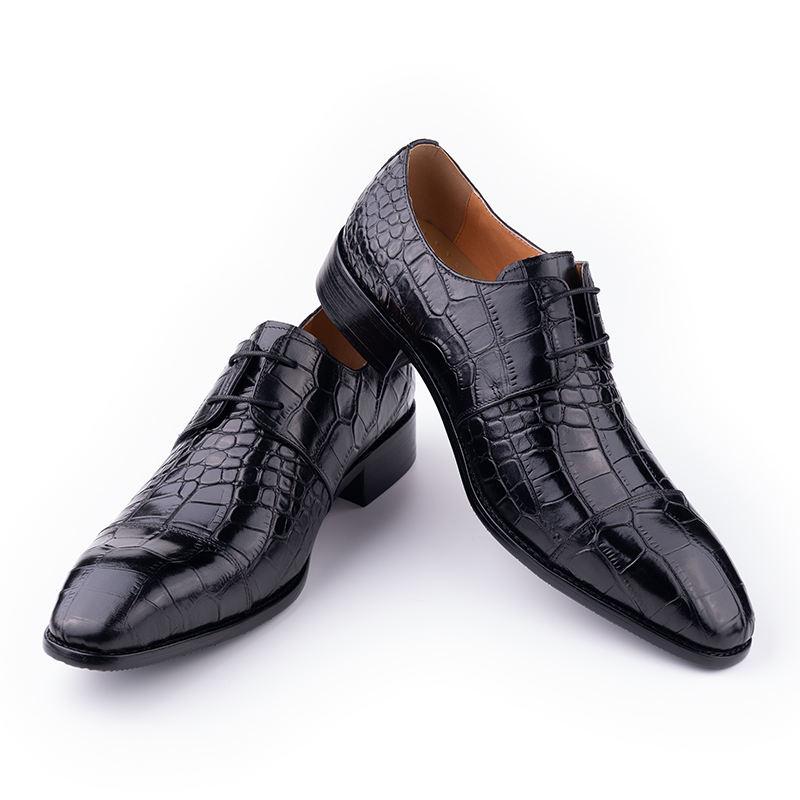 Fashion Men Shoes Luxury Italy Brand High Quality Lace-Up Business Formal Party Suit Footwear  Soulier Pour Homme New Fashion Black Blue