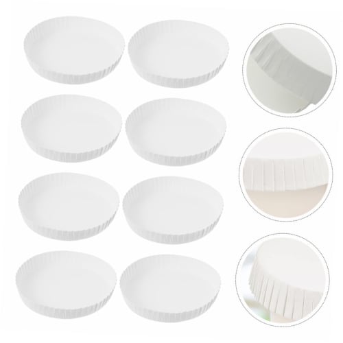 Lurrose 50-Piece Disposable Paper Cup Lids, Drink Covers for Water, Juice, and Iced Tea, for Home, Office, and Shop Use