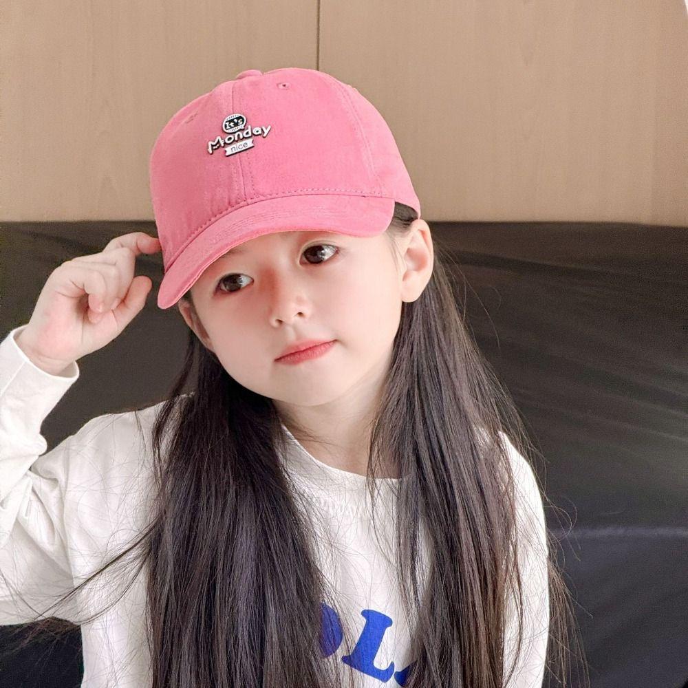Letter Embroidery Kid Summer Sun Hat Quick-dry Girls Peaked Cap  Outdoor