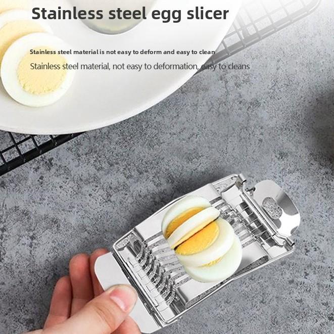 Stainless Steel Egg Cutter Fancy Egg Peel Slicer Kitchen Tool