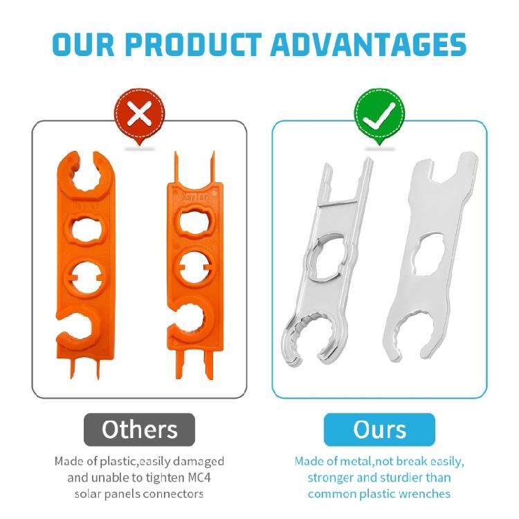 Solar Connector Metal Spanner Wrench Solar Connector Tool Metal Spanner Wrench