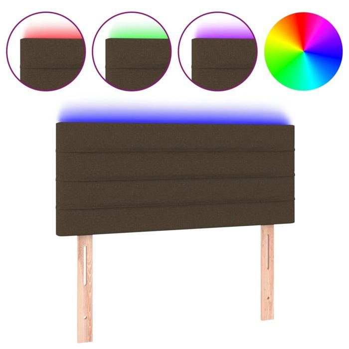 VidaXL LED Headboard Bedroom Furniture Single Bed Accessory Headboard Interior Dark Brown 3121745