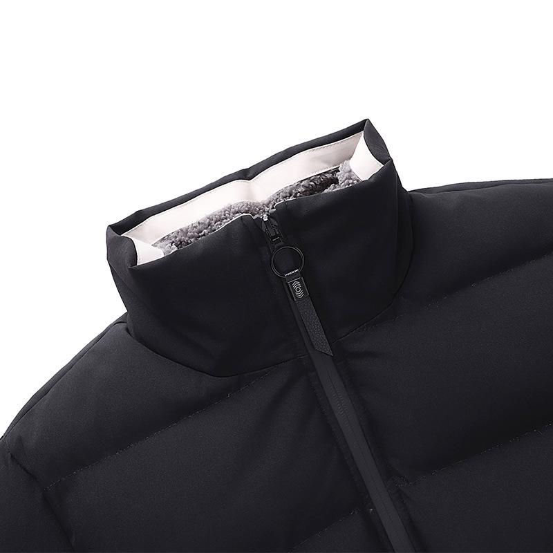 Men's Trendy Stand Collar Cotton Jacket - Thick, Warm Casual Outerwear for Winter