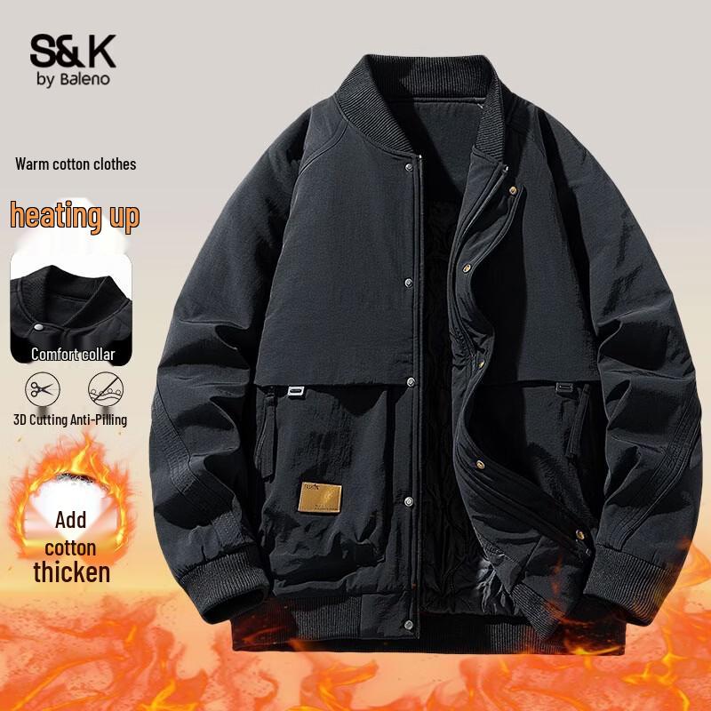 Baleno Men s S&K Baseball Collar Winter Padded Jacket XL