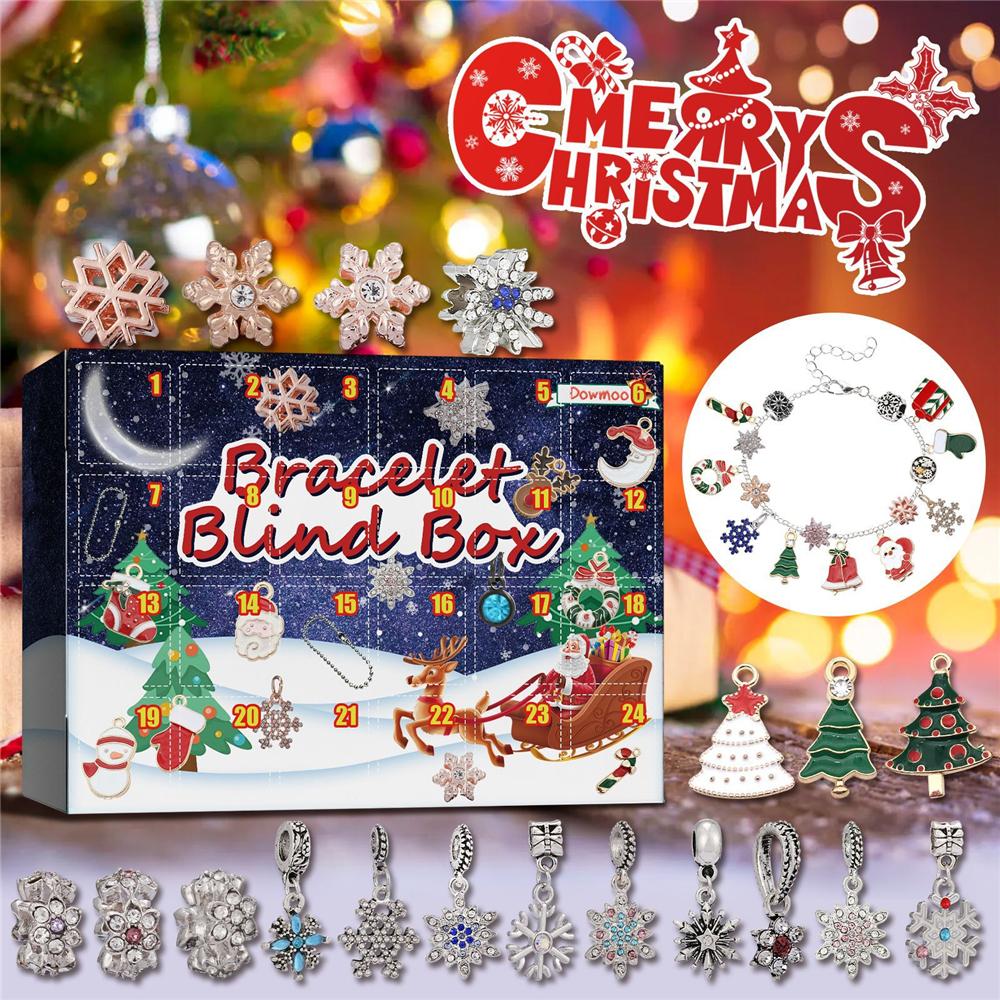 Weihnachtsarmband Adventskalender Countdown 24 Tage Blind Box Kinder Weihnachtsgeschenk
