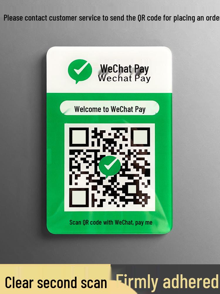 Custom QR Code Payment Display Stand for WeChat and Alipay