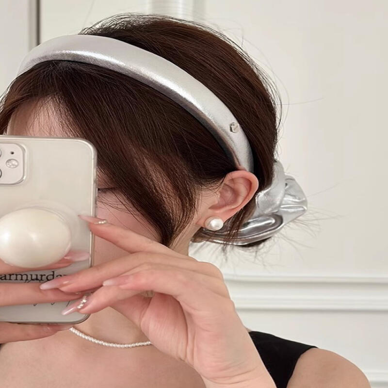 J.O. Ribbon Point Silver Hairband Headband