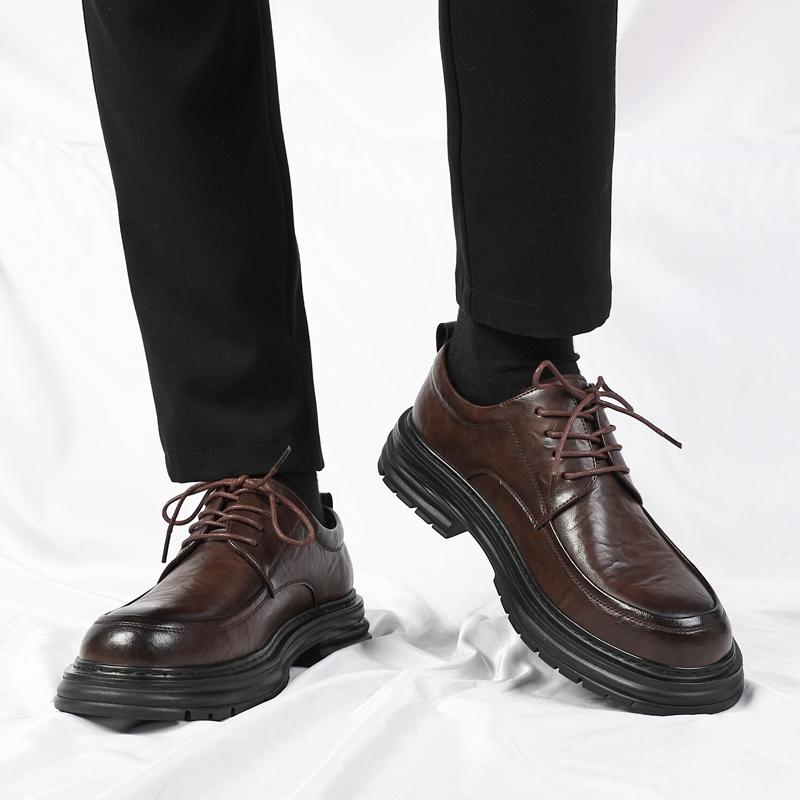 Herrskor för alla säsonger Läder Mode Bekväma att bära för dagligt bruk Hållbart material med god kvalitet