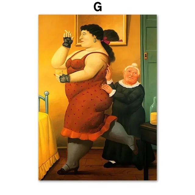 Fernando Botero Femei Dansând Circ Artă de Perete Pictură pe Pânză Postere și Imprimeuri Nordice Imagini de Perete pentru Decorarea Camerei de Zi