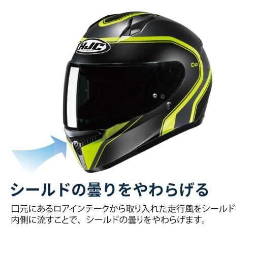 HJC HELMETS Motorcycle Helmet Full Face Ventilation Internal Removal C10 Ellie HJH235 BLACK L (58 - 59cm)