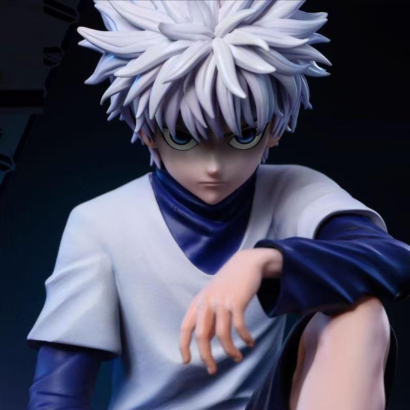 Kreslený Hunter x Hunter Anime Modelová Figurka Sedící Pozice Killua Zoldyck Figurka Gon Freecss GK Soška Model Stolní Panenka Dárek