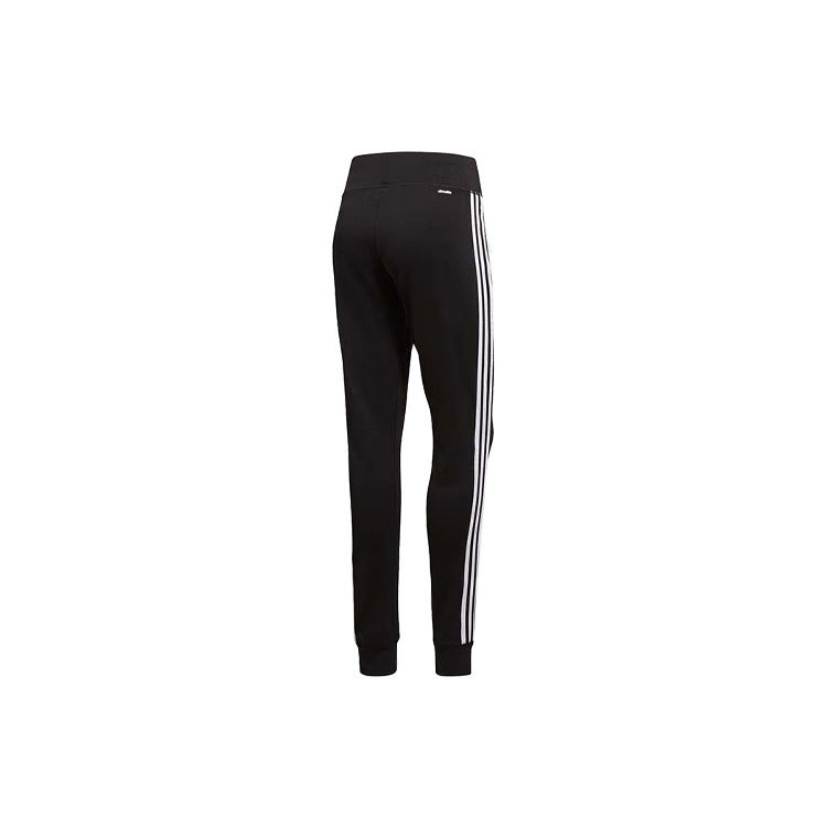 Adidas Three-Stripe Color Block Fitness Training Running Slim-Fit Sports Pants Women Bottoms Black BK2623