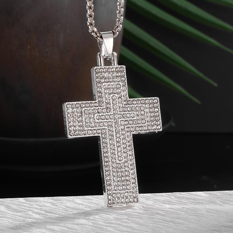 Hip Hop Zircon Dollar Sign Pendant Necklace Men Women Punk Fashion Rock Rap Jewelry Gift