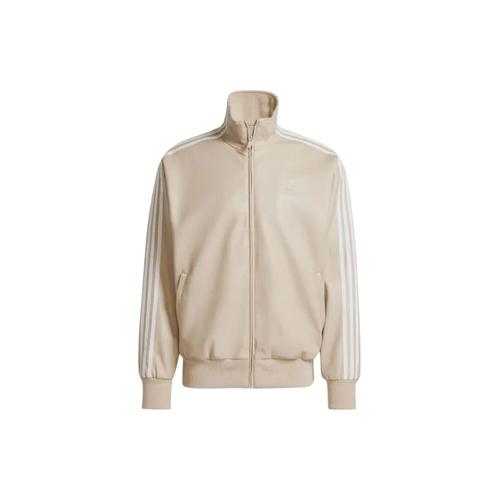 adidas Adicolor Series Striped Logo Print Zipper Collar Fitted Jacket IZ4036 Men S бежевый