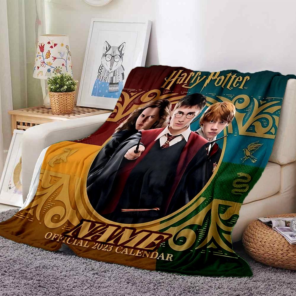 Custom Name "Harry's Magical Adventure" blanket for Couch & Bed, Plush Cozy Fuzzy Blanket Super Soft & Warm Blankets for Fall and Winter. 090864