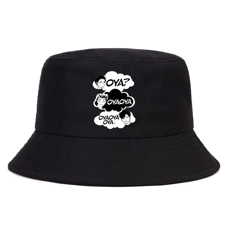 

Японское аниме Haikyuu, женская шляпа-ведро унисекс Kuroo Anime Harajuku, модные рыбацкие шляпы в стиле хип-хоп, летняя панама унисекс, боб