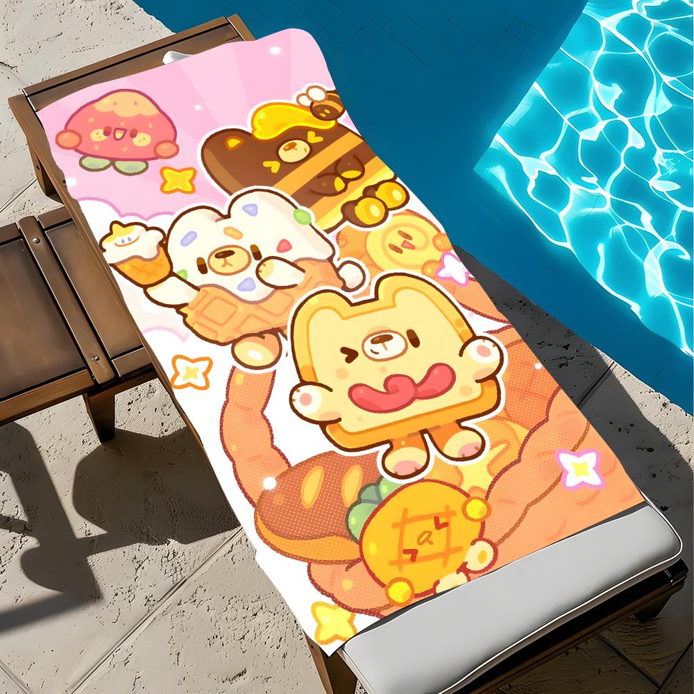 Art Bread Cute Towel Towel Soft Pool Gift For Travel Gym Shower Cool Camping Quick Dry Sports  Large Beach Towel