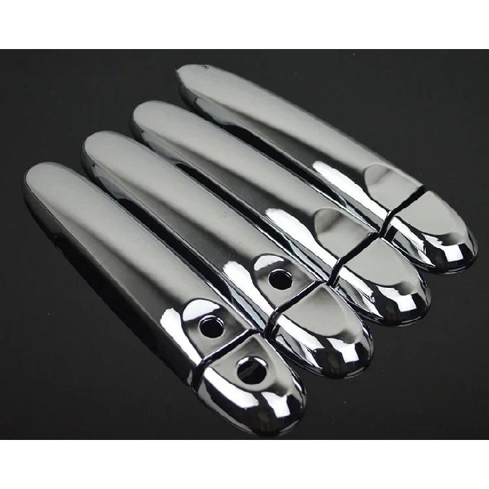 For Nissan Versa Tiida 2012 2013 2014 2015 2016 2017 2018 ABS Chrome Glossy Black Door Handle Cover Trim Sticker Car Accessories