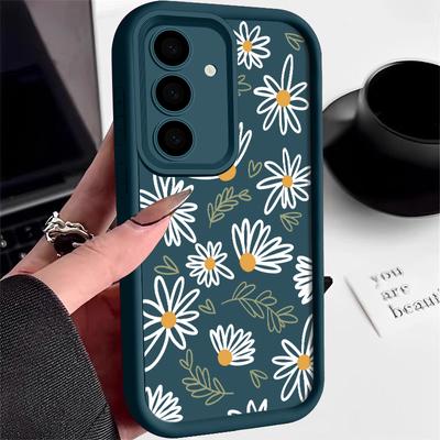 Minkštas TPU dėklas Samsung Galaxy A56 A17 A36 A26 A55 A16 A15 A25 A54 5G S25 Edge S22 S23 Ultra S24 FE Meninės Gėlės Telefono Dangtelis