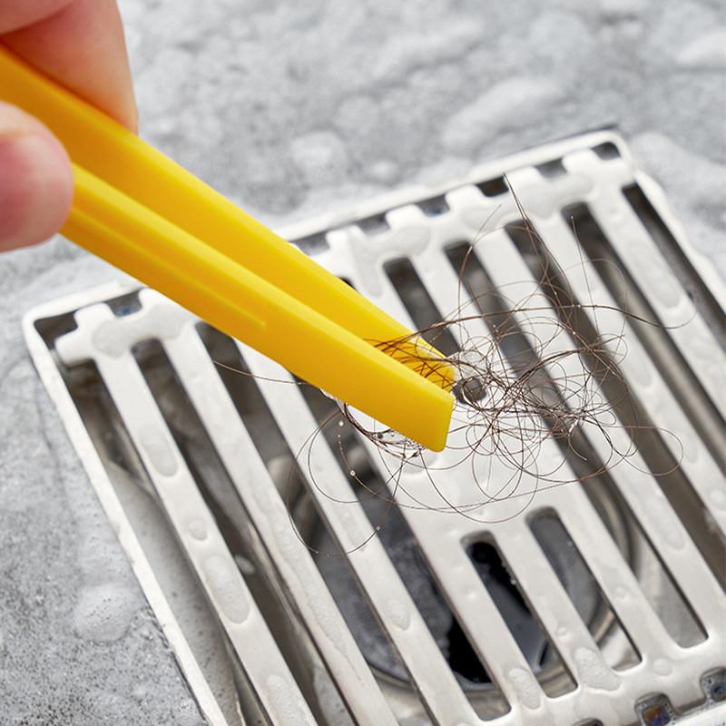 Cleaning Outlet Drainage Brush With Tongs Pp Material Home Plumbing Maintenance