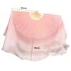 10cm Half Circle Silk Veil Chinese Short Bellydance Fan Hand Dye Adults Fan  Kid Women
