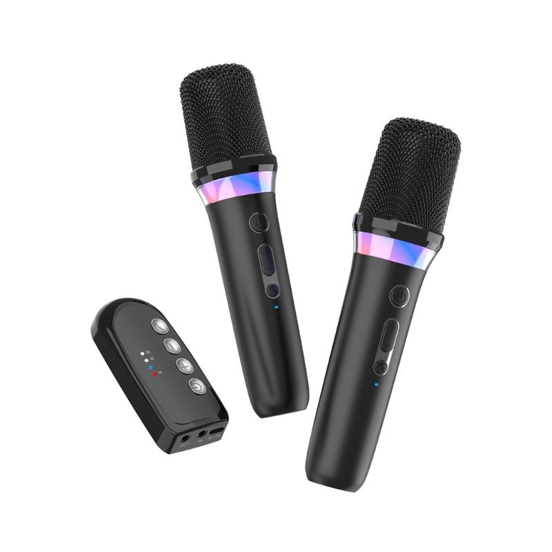

Wireless Karaoke Mic Microphone BT5.3 3.5 Connection DSP Enhances Sound Karaoke Companion 1