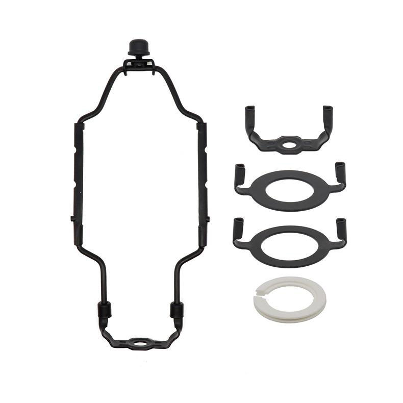 Adjustable Lamp Shade Harp Brackets 2 Sets 7 to 10 Inch Metal Holder Kits Compatible with E26 E27 and Plastic Converter