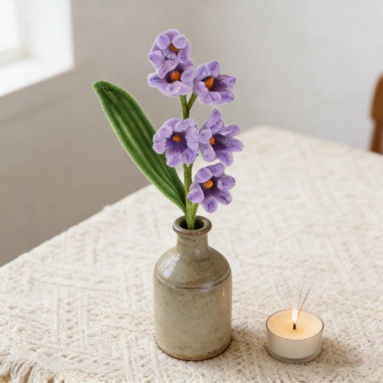 Curățător de țevi Floare Meșteșug Handmade Blană Moale Textură Răsucită Manual Floare Artificială Decor Acasă Accesorii Foto