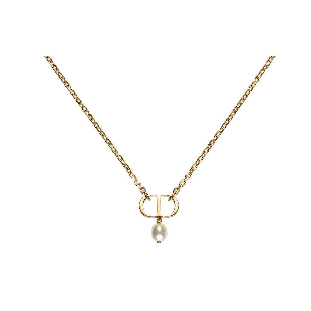 DIOR Resin Metal Necklaces Women's Gold N1390PTCRS-D301