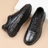 Spring New Men's Shoes First Layer Cowhide Light Sports and Leisure Shoes Ostrich Pattern Versatile Men's Leather Shoes Genuine Leather
