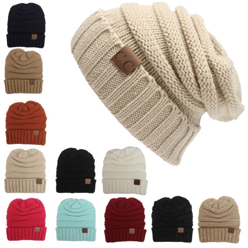 Warm Winter Knitted Beanie Soft Acrylic Fabric Cozy Dome Hat For Cold Weather